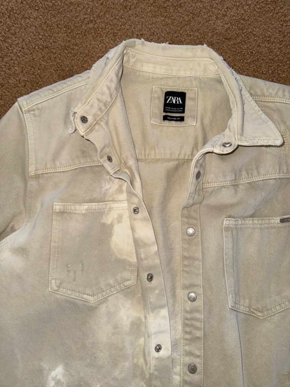 3 clothing items for $20 Zara Light Beige Button-Front Jacket